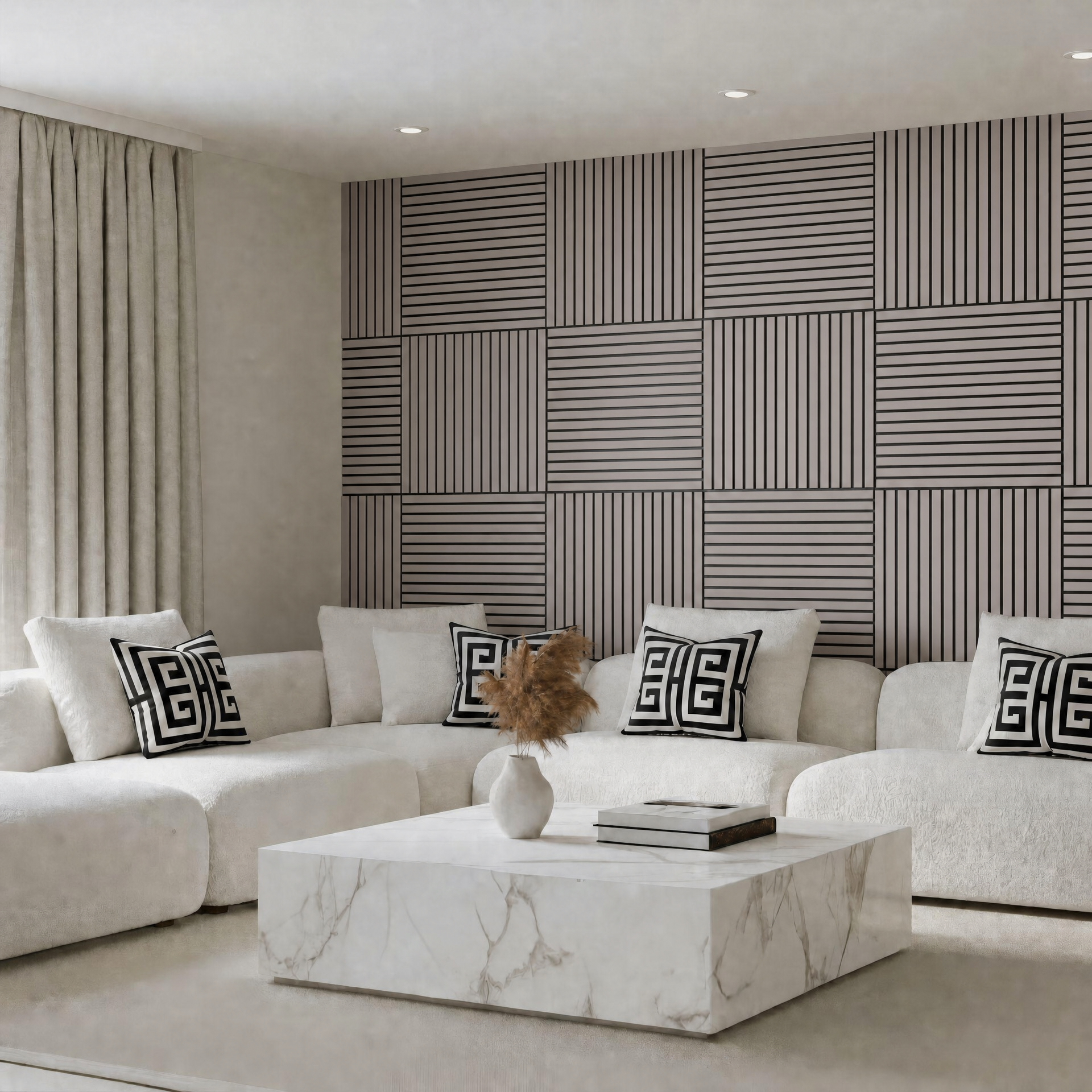 Luxury Acoustic Slat Square Wall Panels 60cm x 60cm (Various Colours)