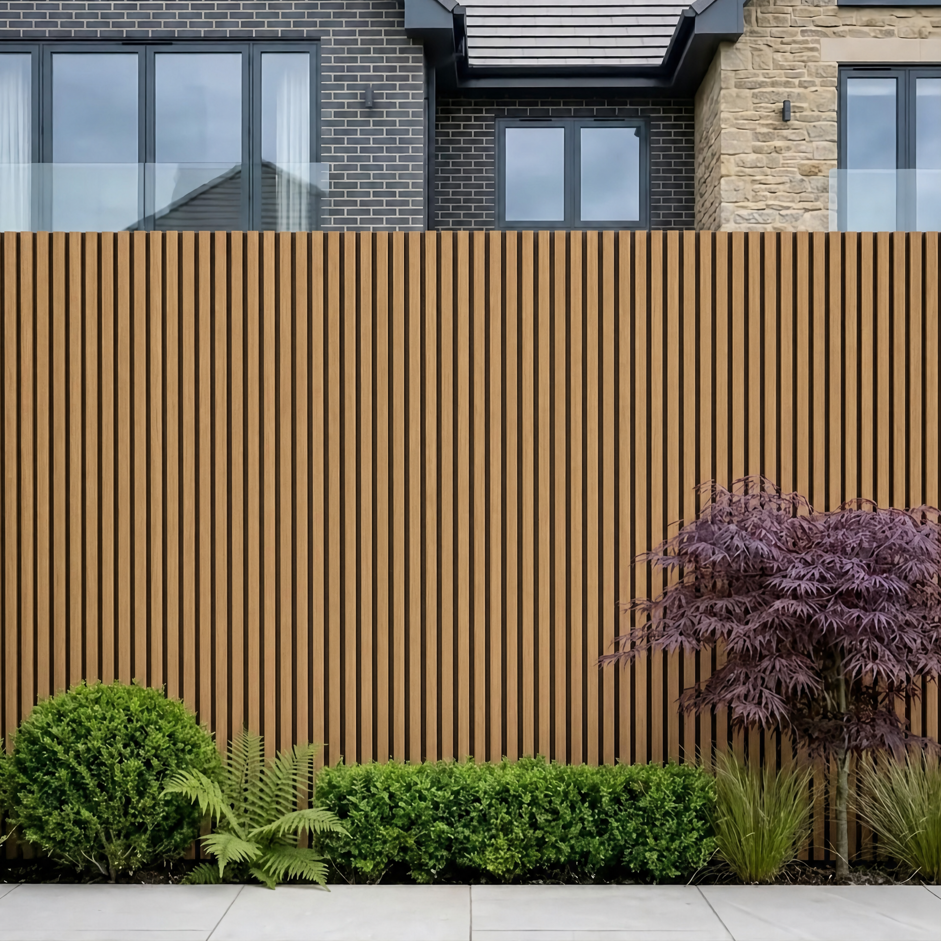Outdoor PVC Fence & Wall Panels - 240cm x 300mm (8 Pack)