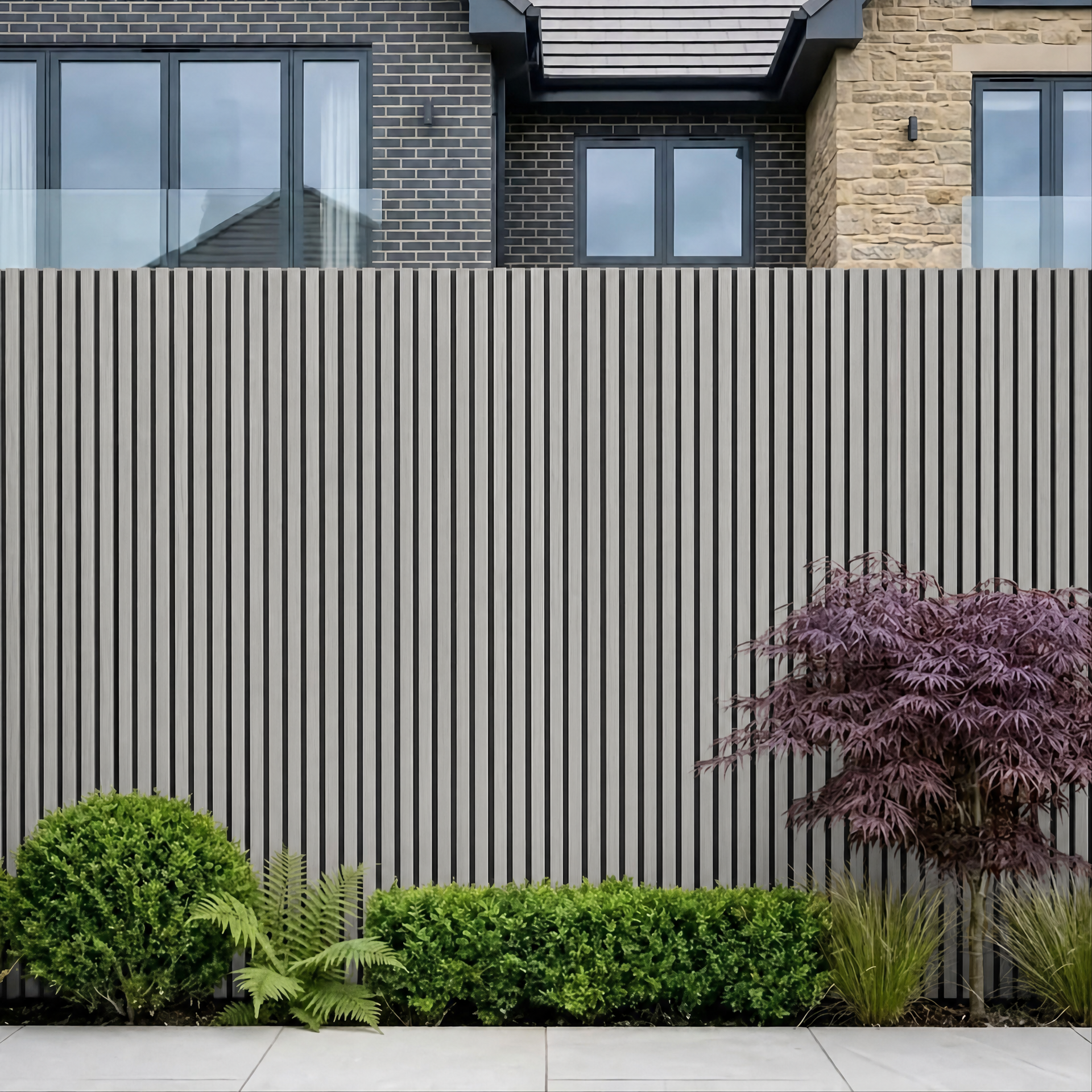 Outdoor PVC Fence & Wall Panels - 240cm x 300mm (8 Pack)