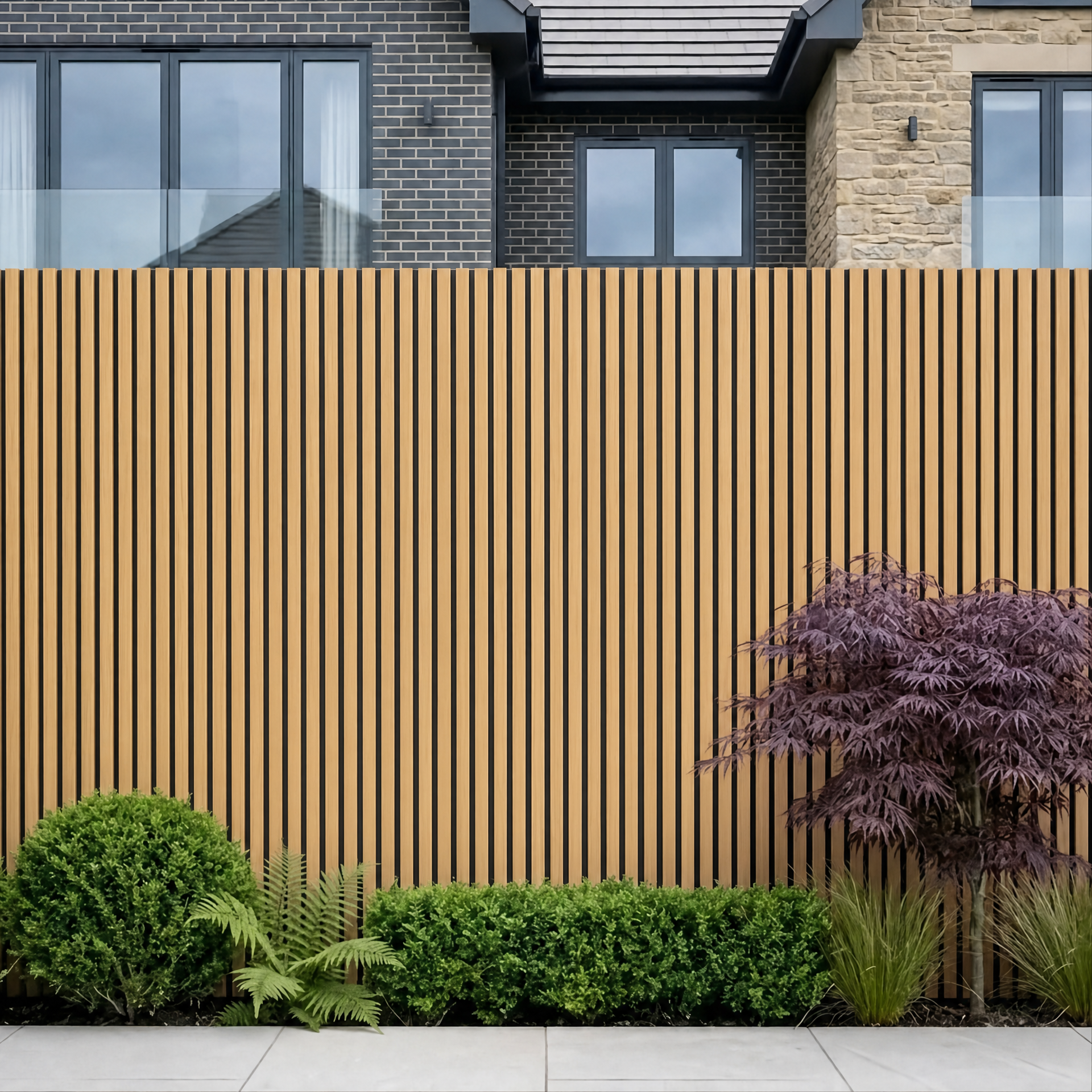 Outdoor PVC Fence & Wall Panels - 240cm x 300mm (8 Pack)