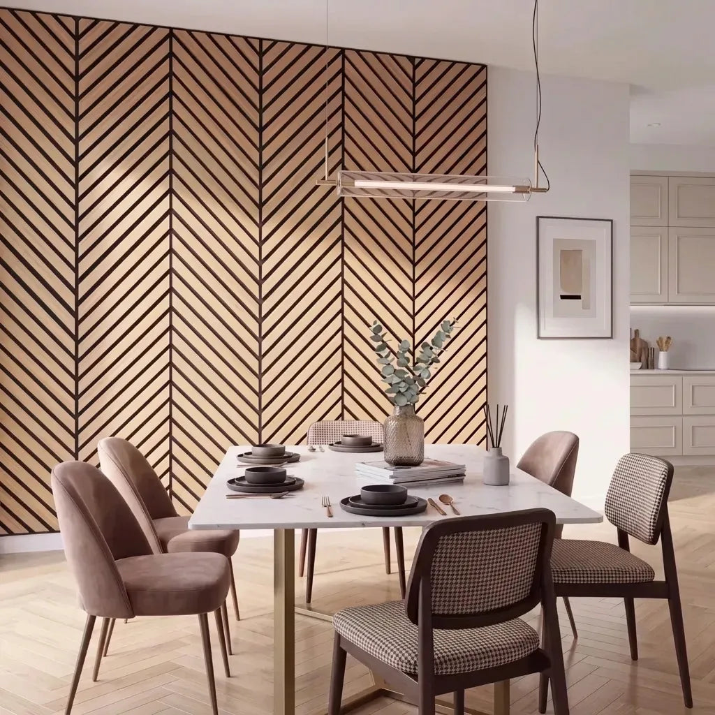 Luxury Acoustic Herringbone Wall Panels 240cm x 60cm (Various Colours)