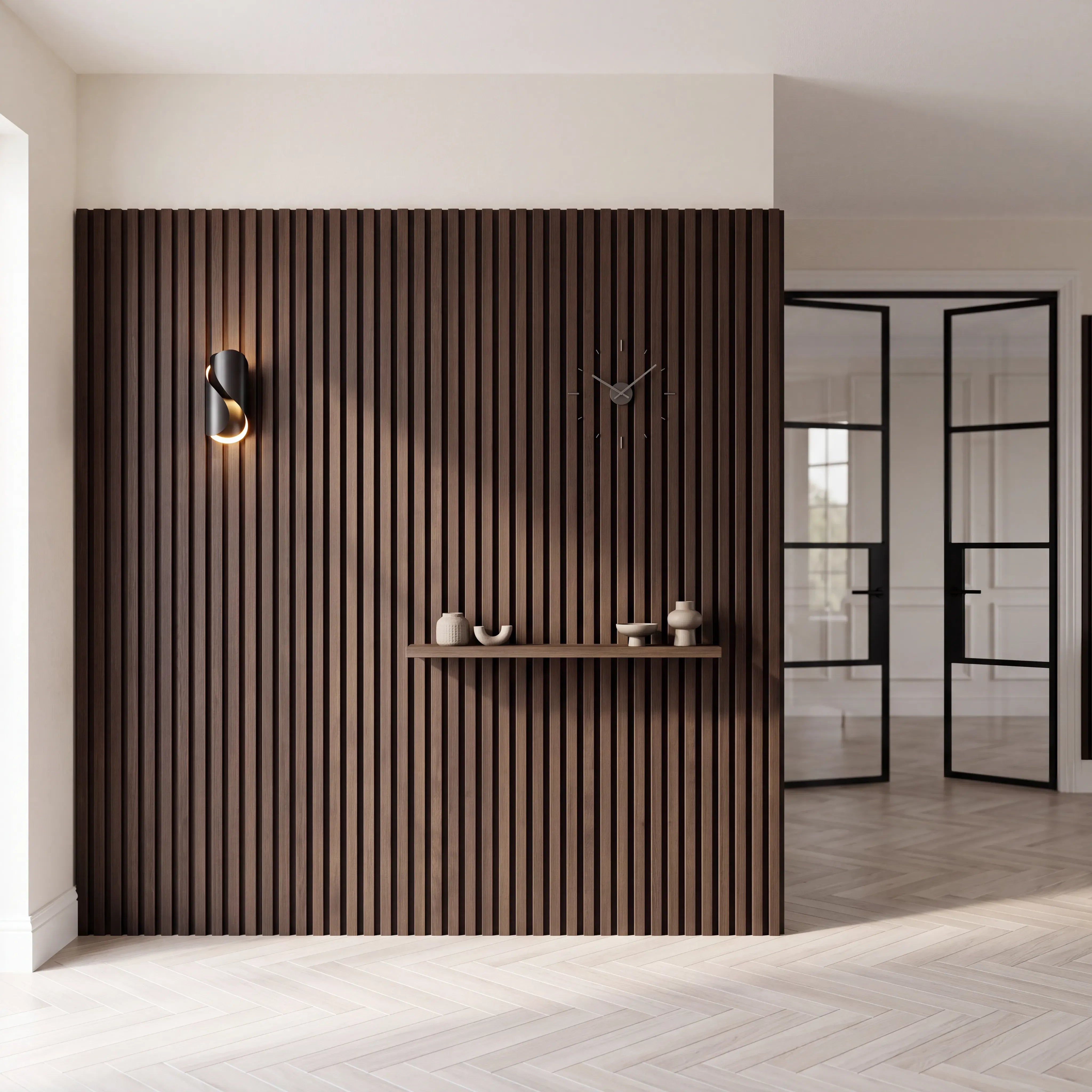 Luxury PVC Slat wall Panels 240cm x 30cm (Various Colours(
