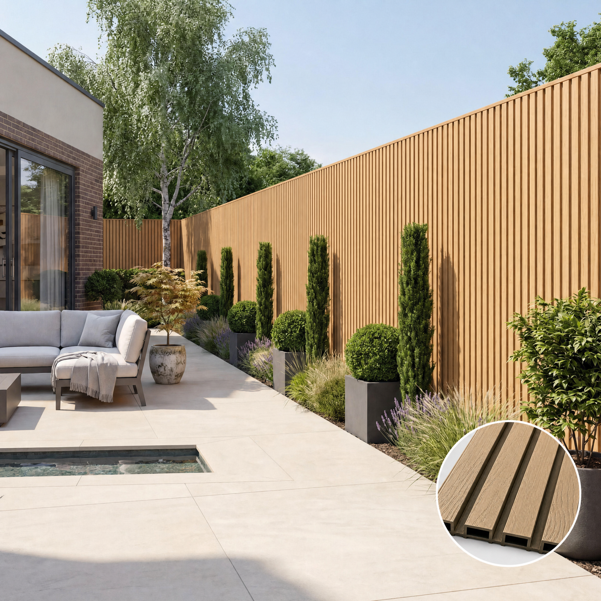 Premium Exterior Composite wood Grain Effect Wall Panels – 2.9m (Various Colours)