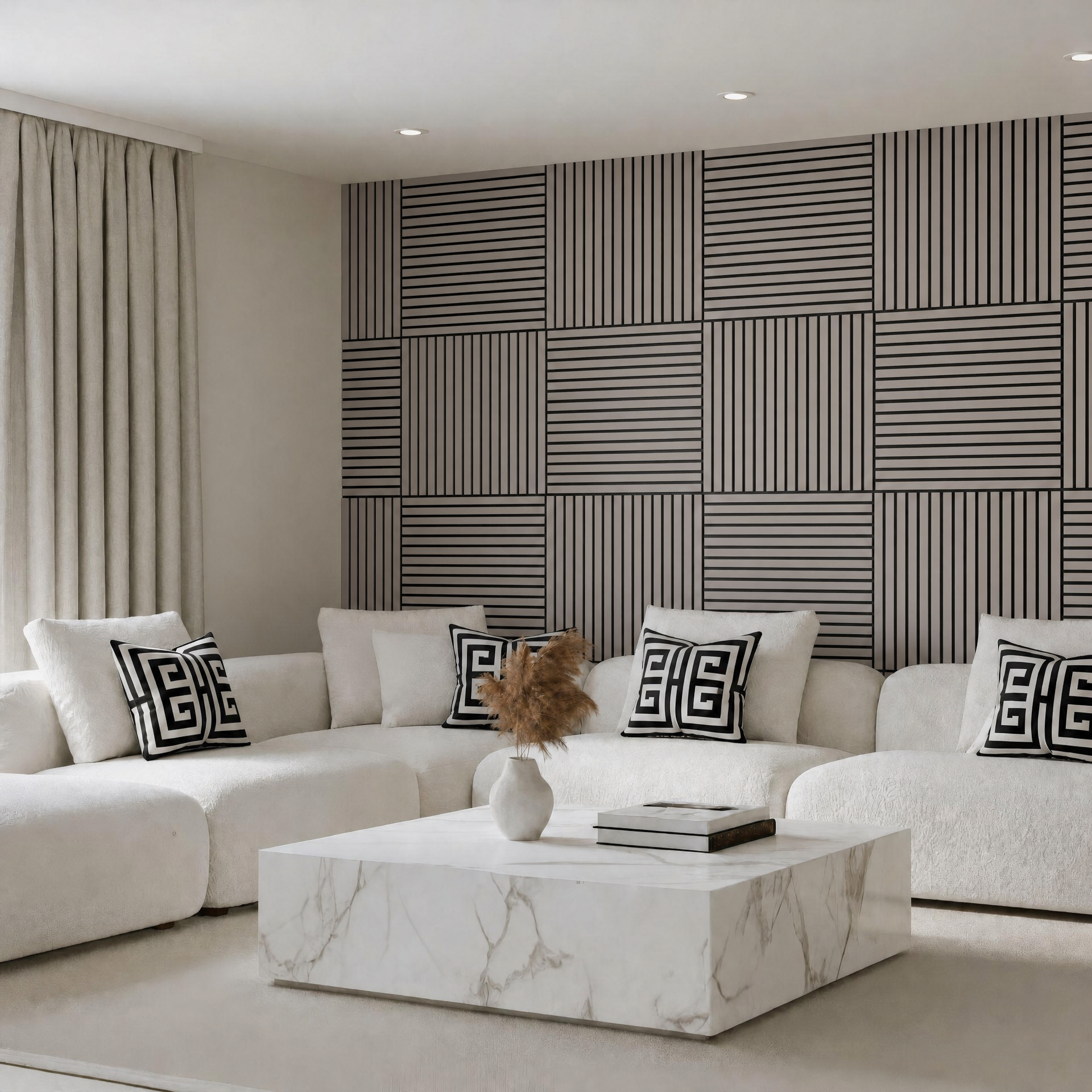 Luxury Acoustic Slat Square Wall Panels 60cm x 60cm (Various Colours)