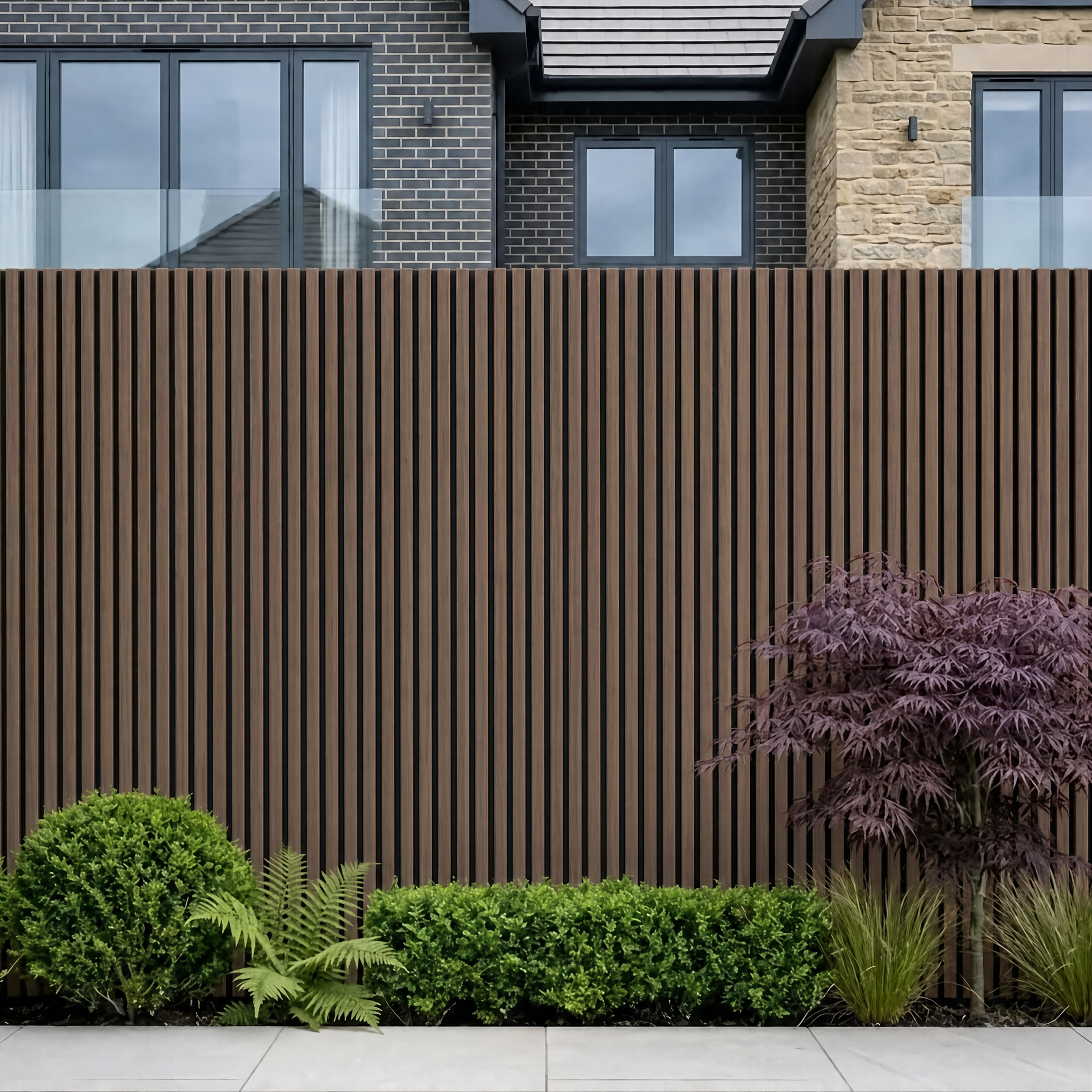 Outdoor PVC Fence & Wall Panels - 240cm x 300mm (8 Pack)