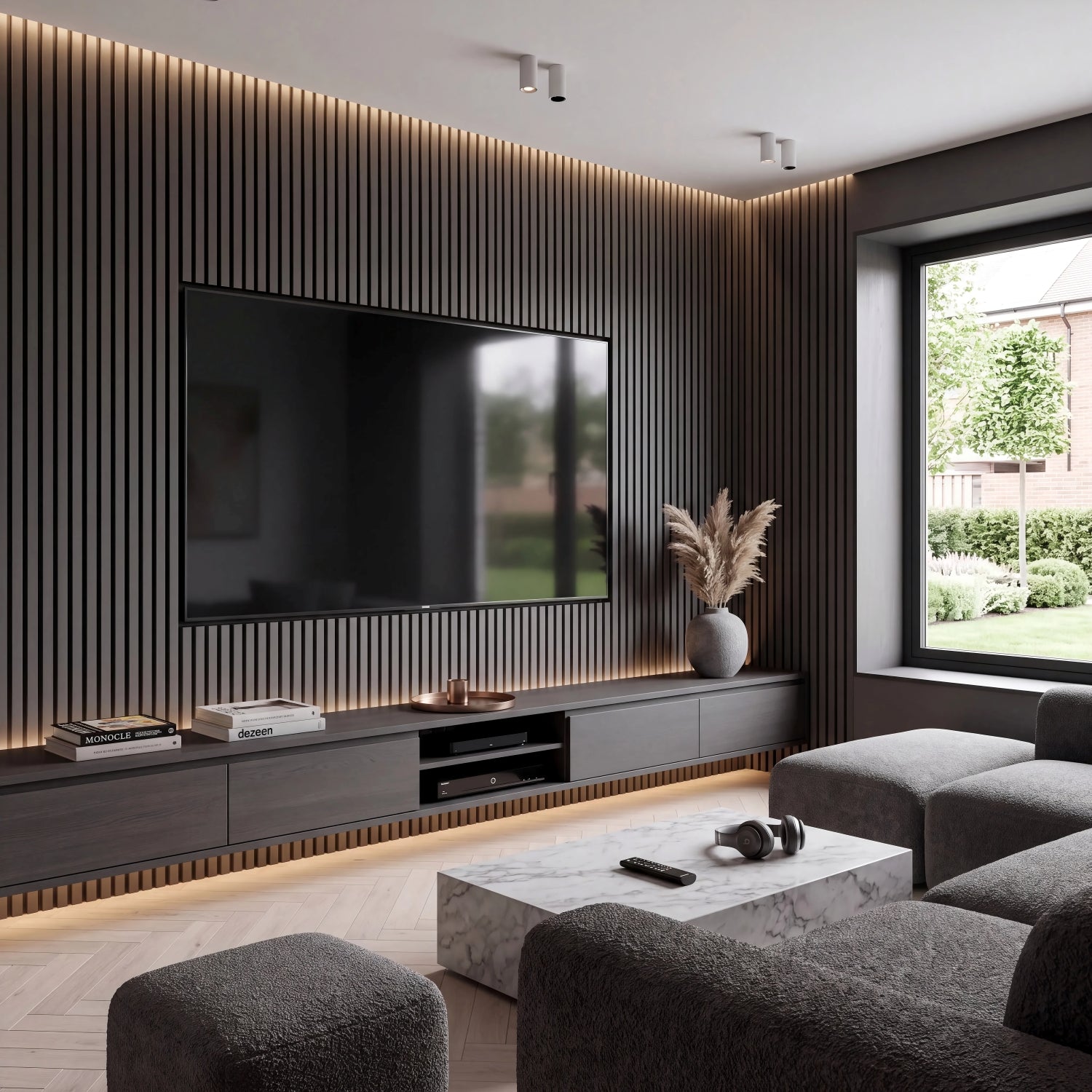 Luxury Acoustic Slat Wall Panels 240cm x 60cm (Various Colours)