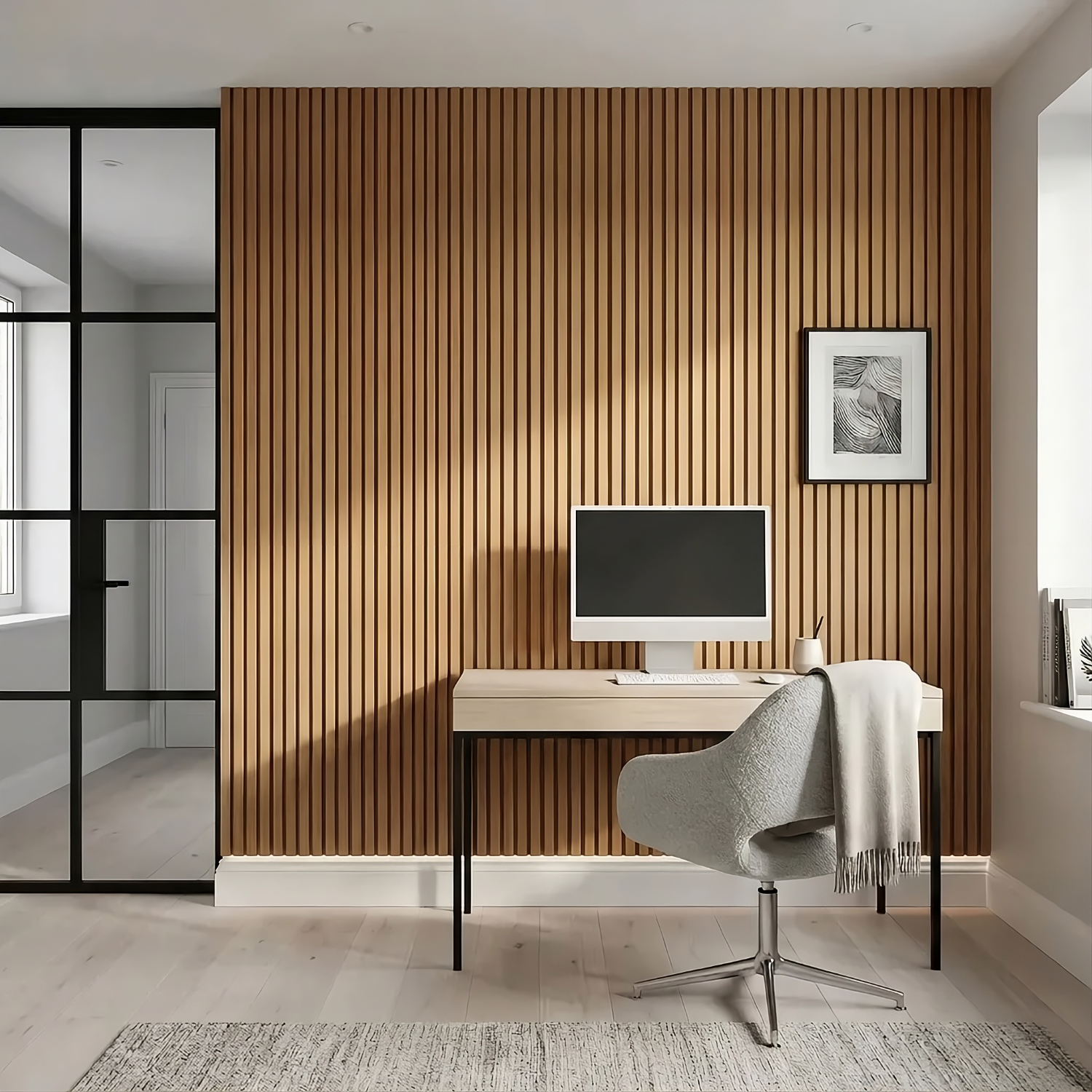 Luxury Acoustic Slat Wall Panels 240cm x 60cm (Various Colours)