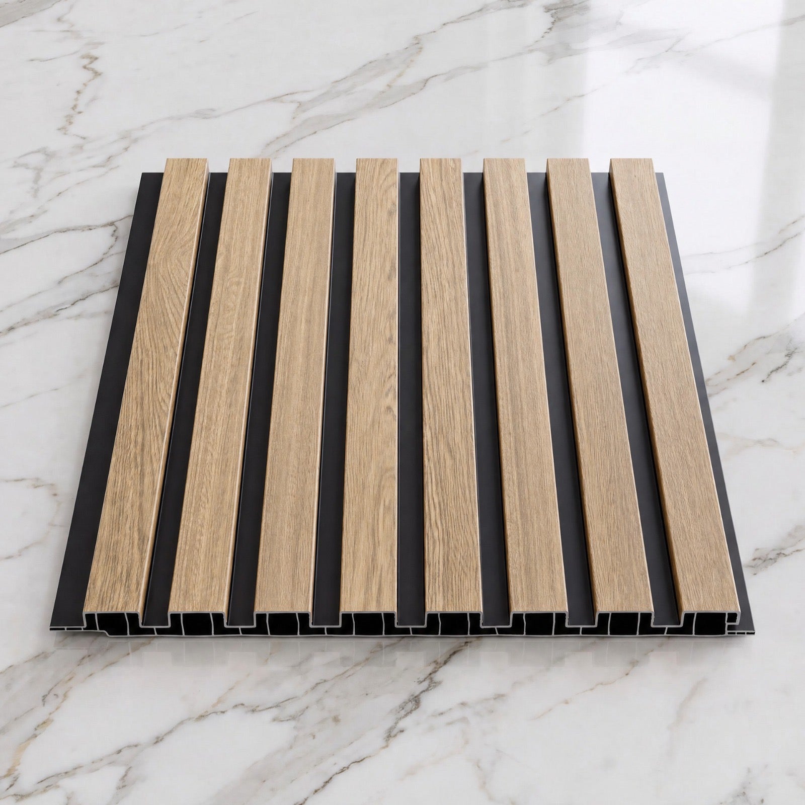 Luxury PVC Slat wall Panels 240cm x 30cm (Various Colours(