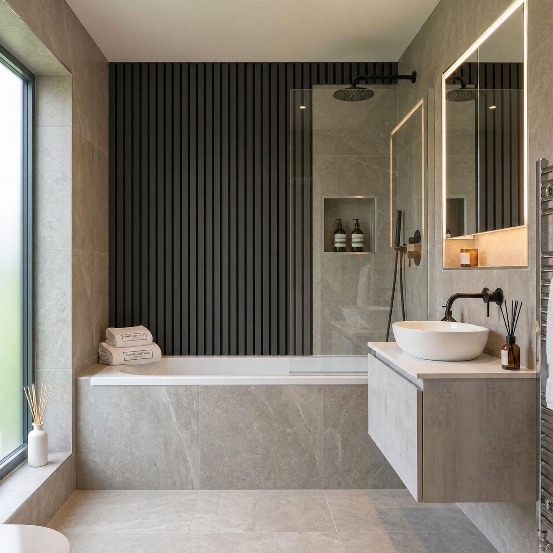Seamless Bathroom PVC 240cm Wall Panels (8 Pack) - Various Colours