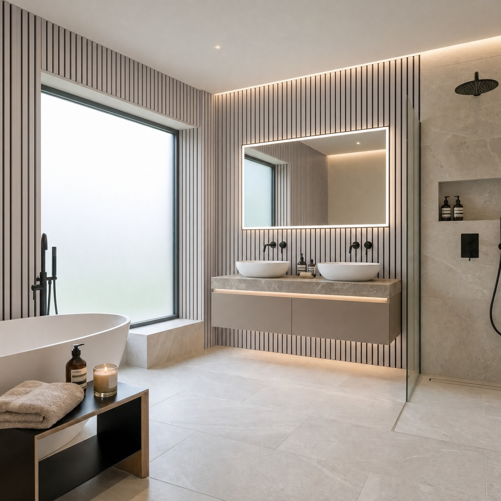 Seamless Bathroom PVC 240cm Wall Panels (8 Pack) - Various Colours