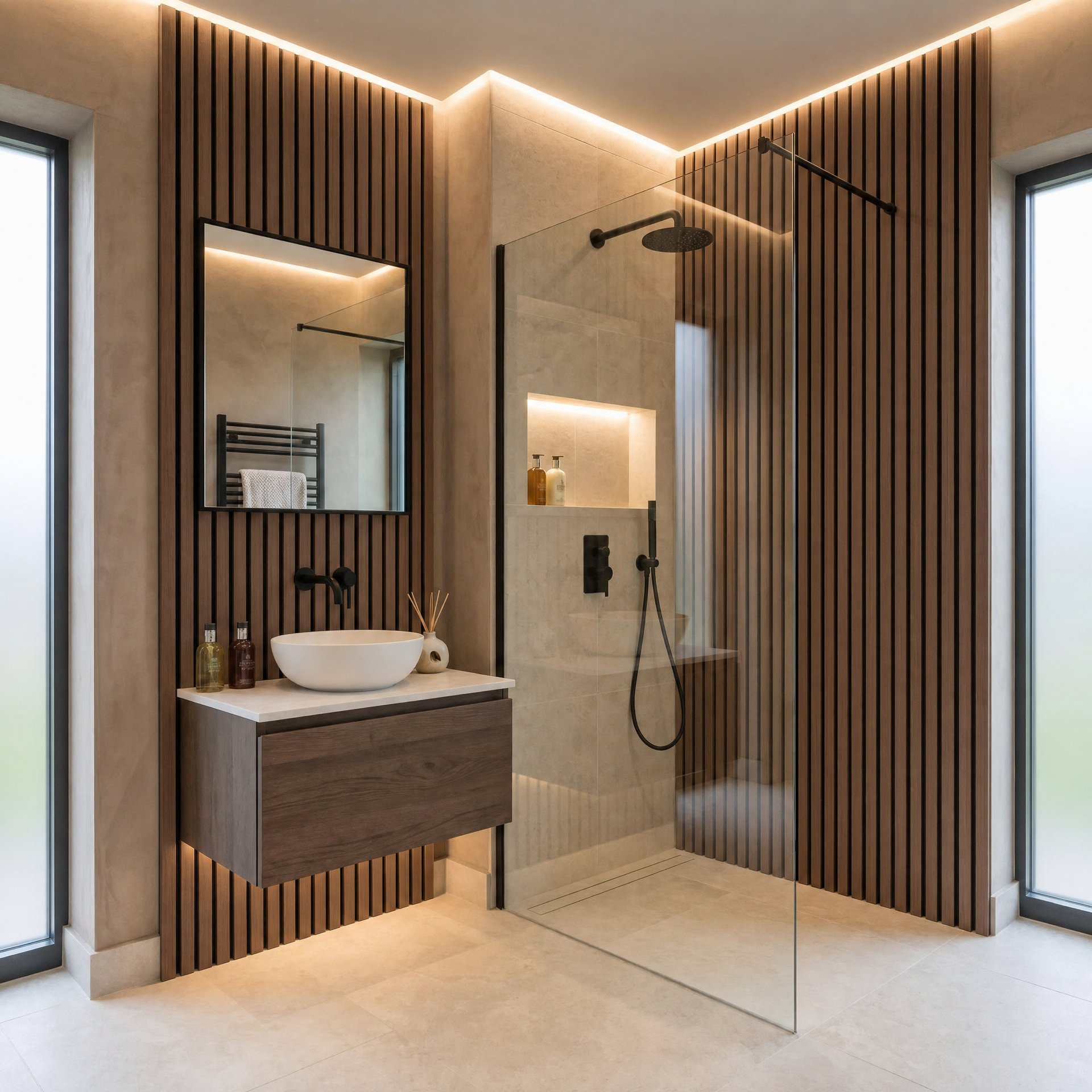 Seamless Bathroom PVC 240cm Wall Panels (8 Pack) - Various Colours