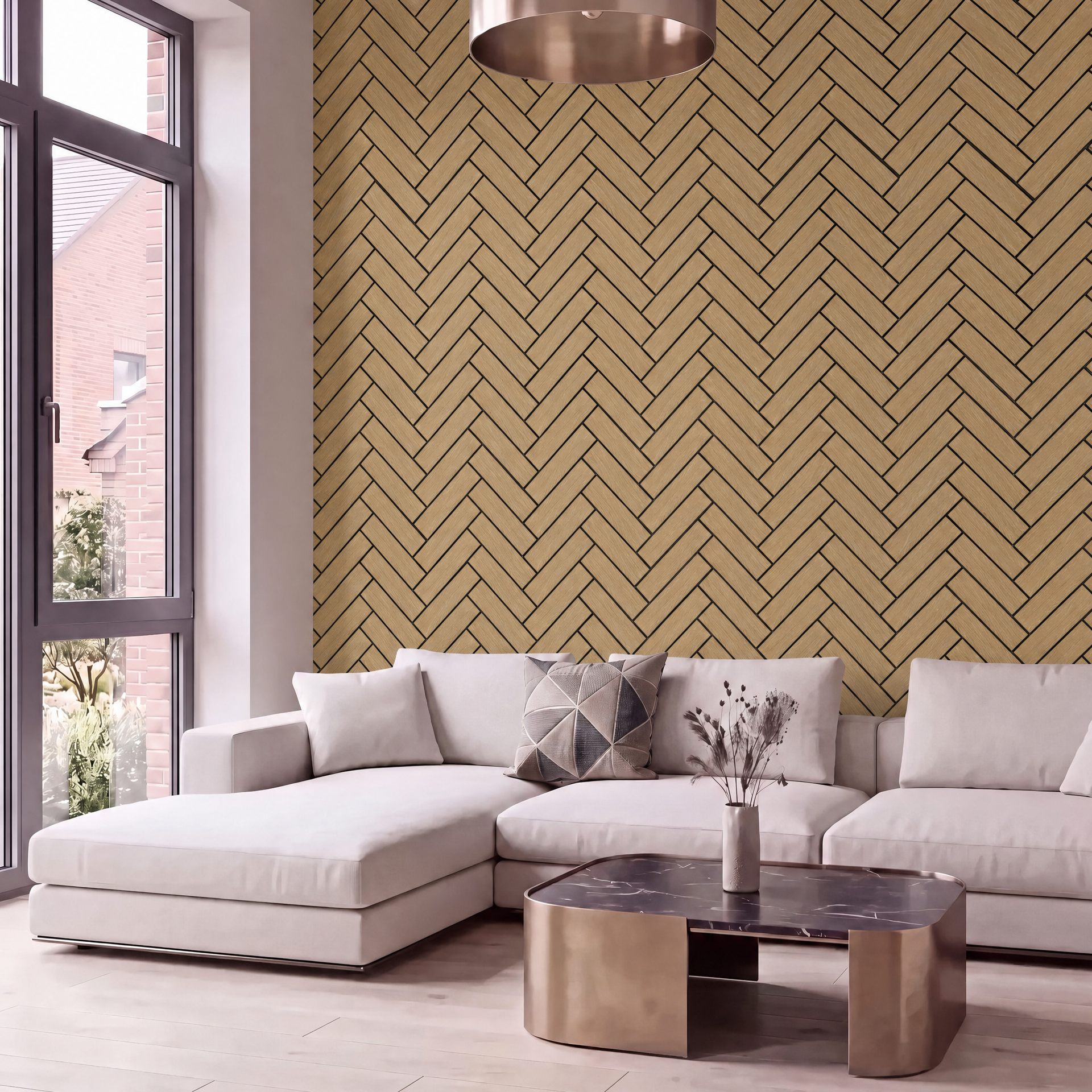 Luxury Acoustic Chevron Wall Panels 240cm x 60cm (Various Colours)
