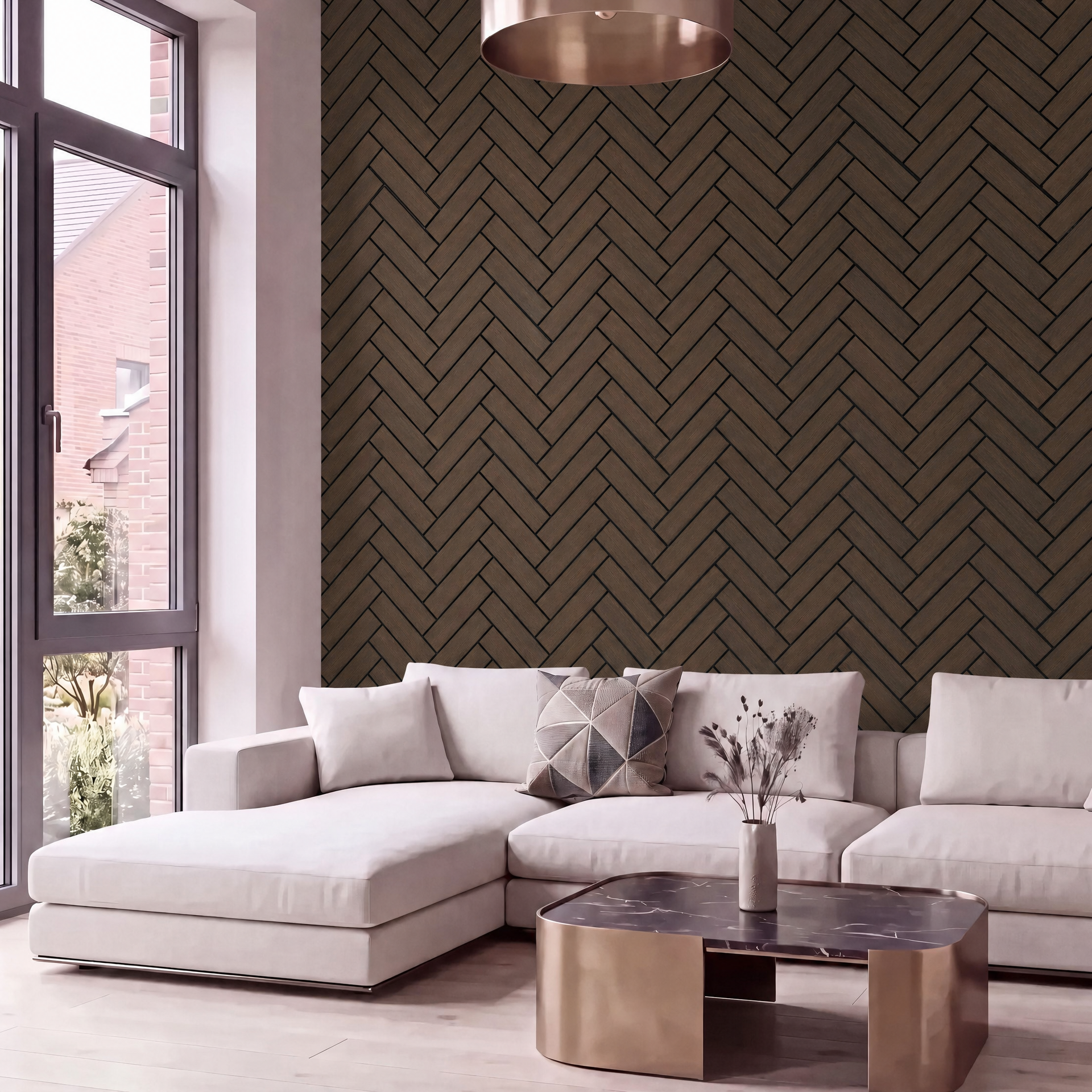 Luxury Acoustic Chevron Wall Panels 240cm x 60cm (Various Colours)