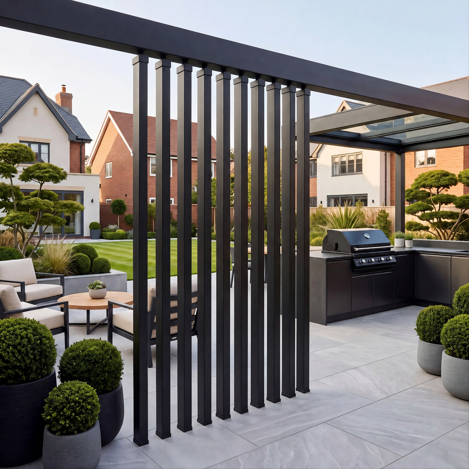 Premium Slatted Garden Divider – 280cm (Multiple Colours)