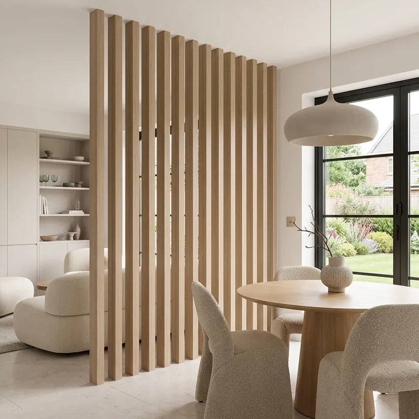 Premium Slatted Room Divider – 280cm (Multiple Colours)