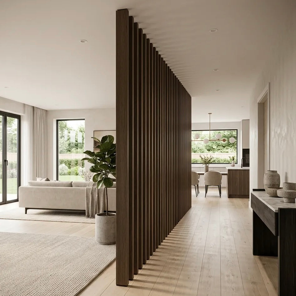 Premium Slatted Room Divider – 280cm (Multiple Colours)