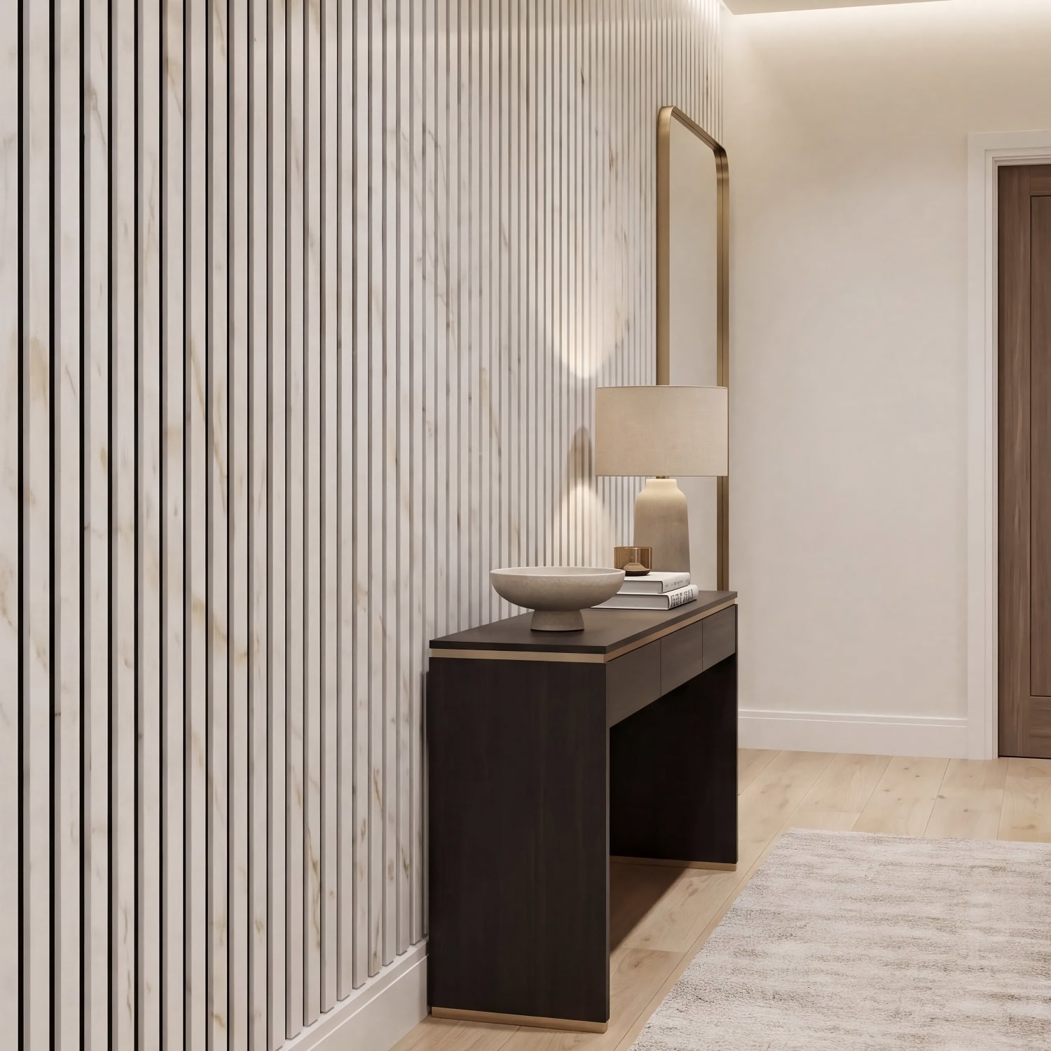 Luxury Acoustic Marble Slat Wall Panels 240cm x 60cm (Various Colours)