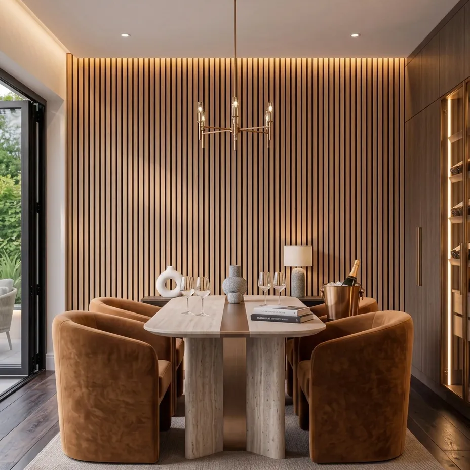 Luxury PVC Slat wall Panels 240cm x 30cm (Various Colours(