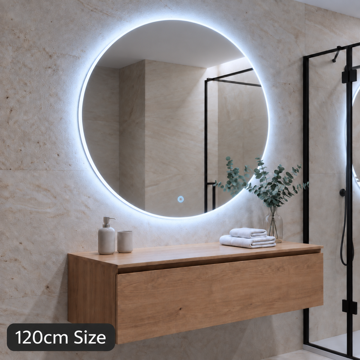 Round backlit LED mirror, image 3