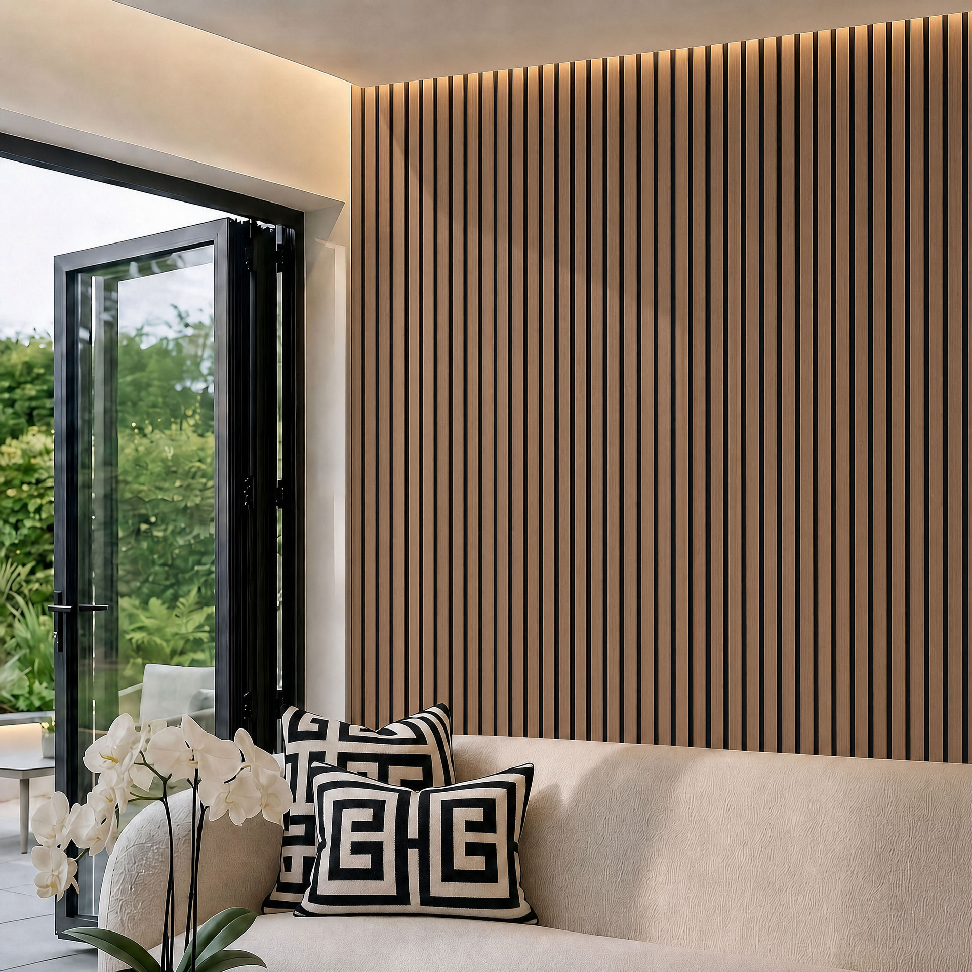 Luxury Acoustic Slat Wall Panels - H240cm x W60cm (Various Colours)