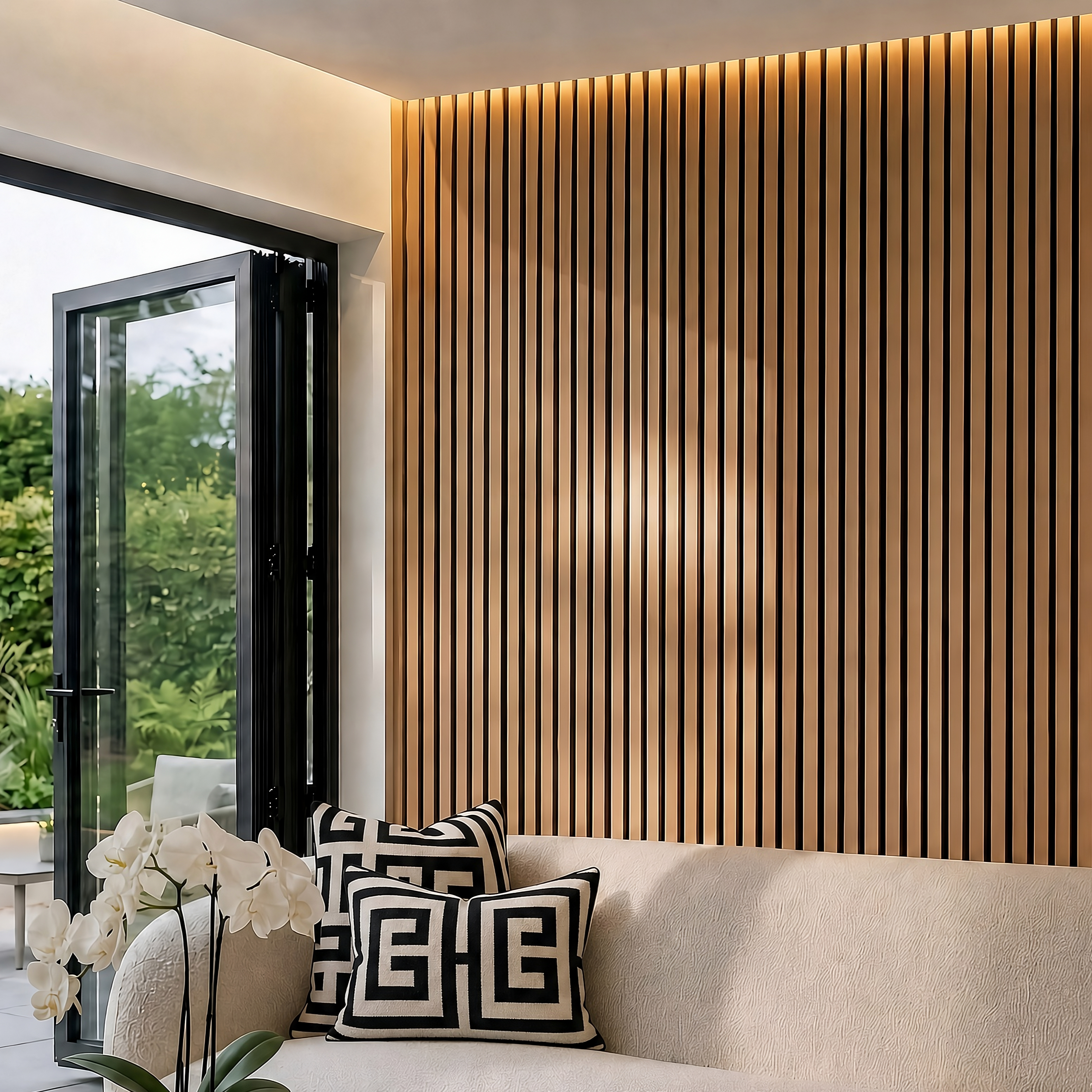 Luxury Acoustic Slat Wall Panels - H240cm x W60cm (Various Colours)