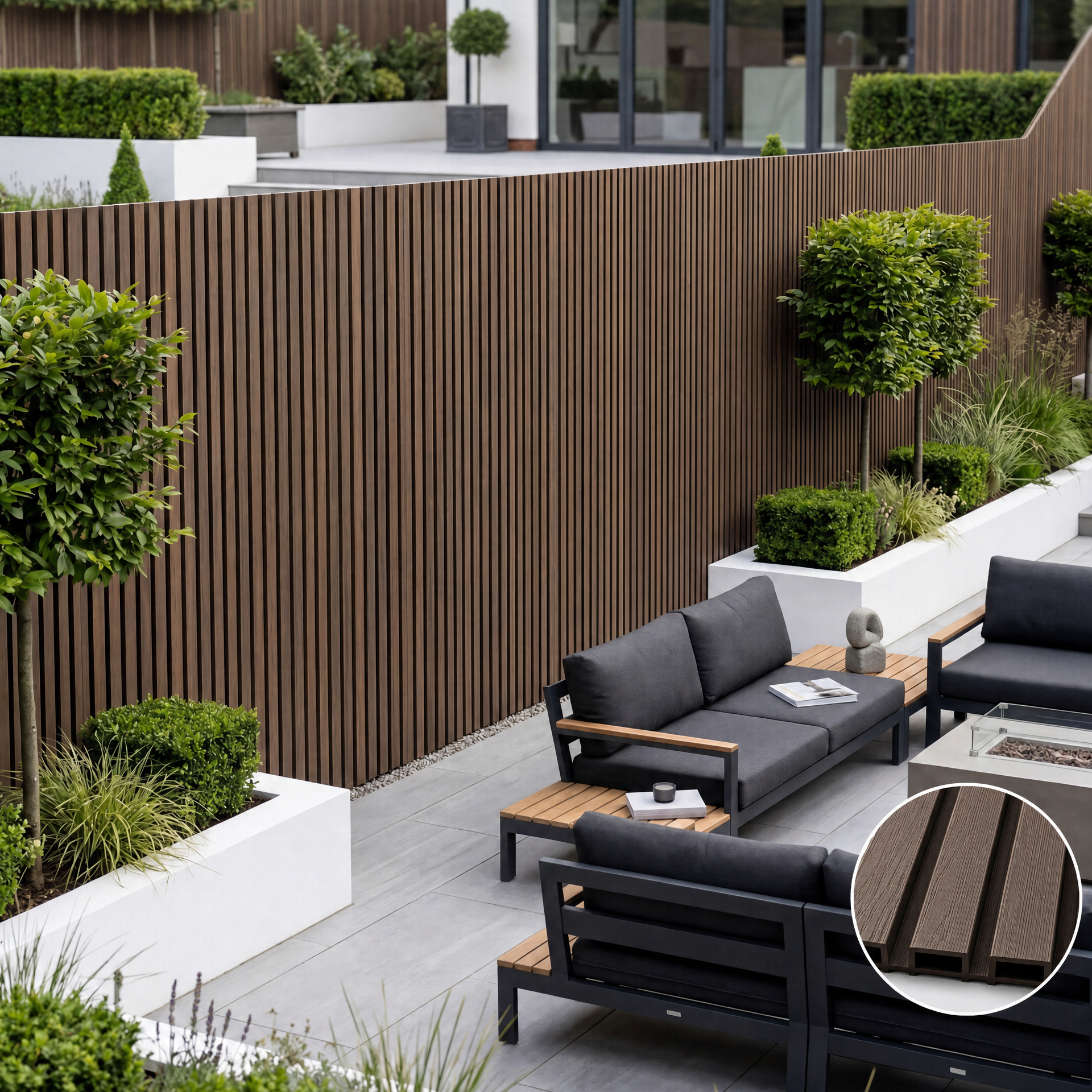 Premium Exterior Composite wood Grain Effect  Wall Panels – 2.9m (Various Colours)