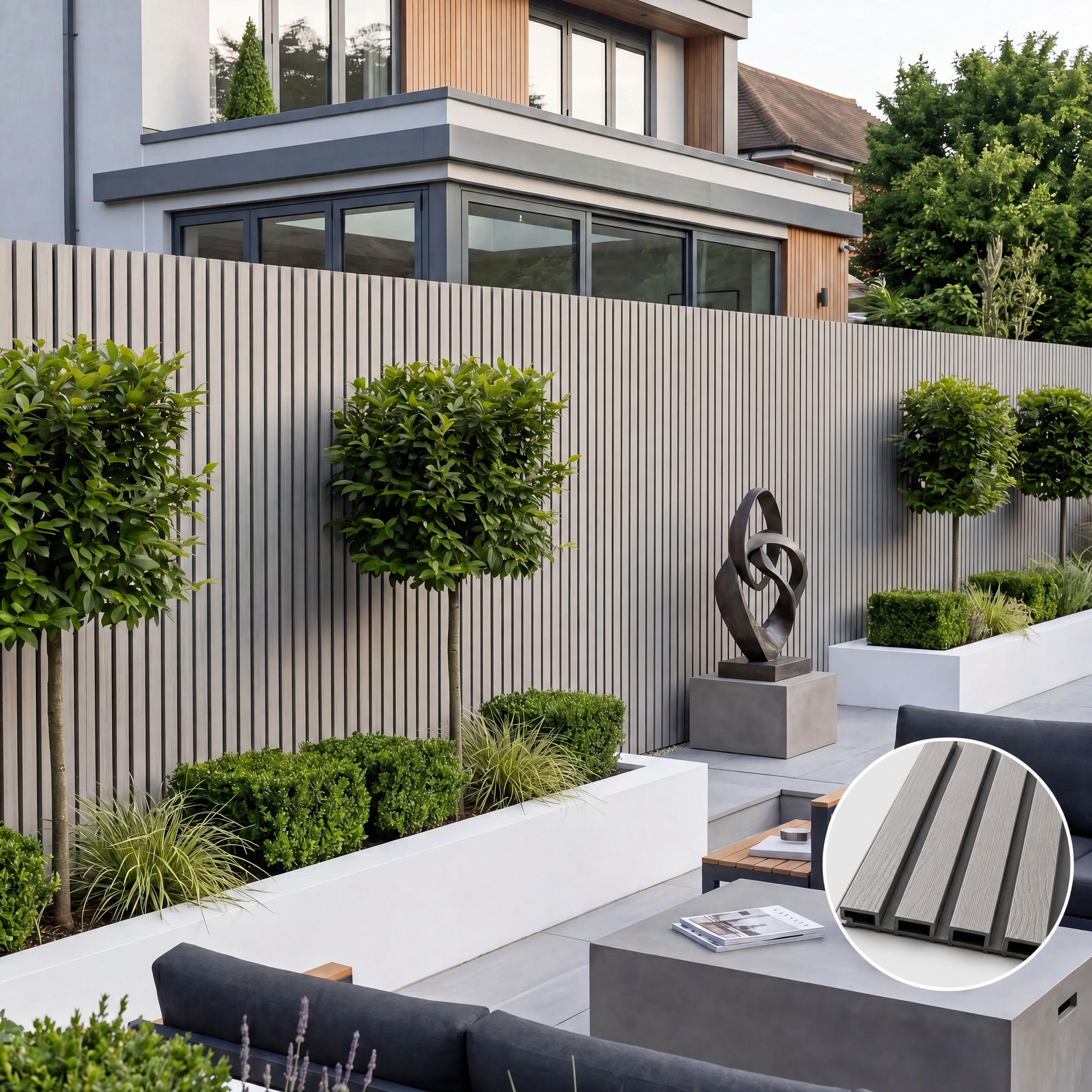 Premium Exterior Composite wood Grain Effect  Wall Panels – 2.9m (Various Colours)